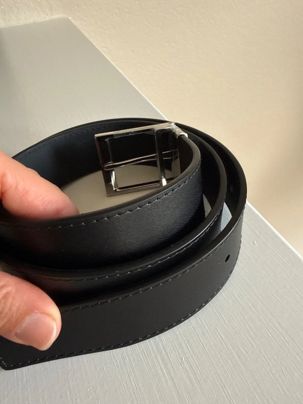 Burberry Louis Reversible Check Belt- Size 34 NWOT